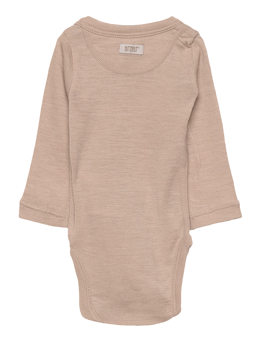 Huttelihut - Body LS Wool - base layer baby - light taupe - 1