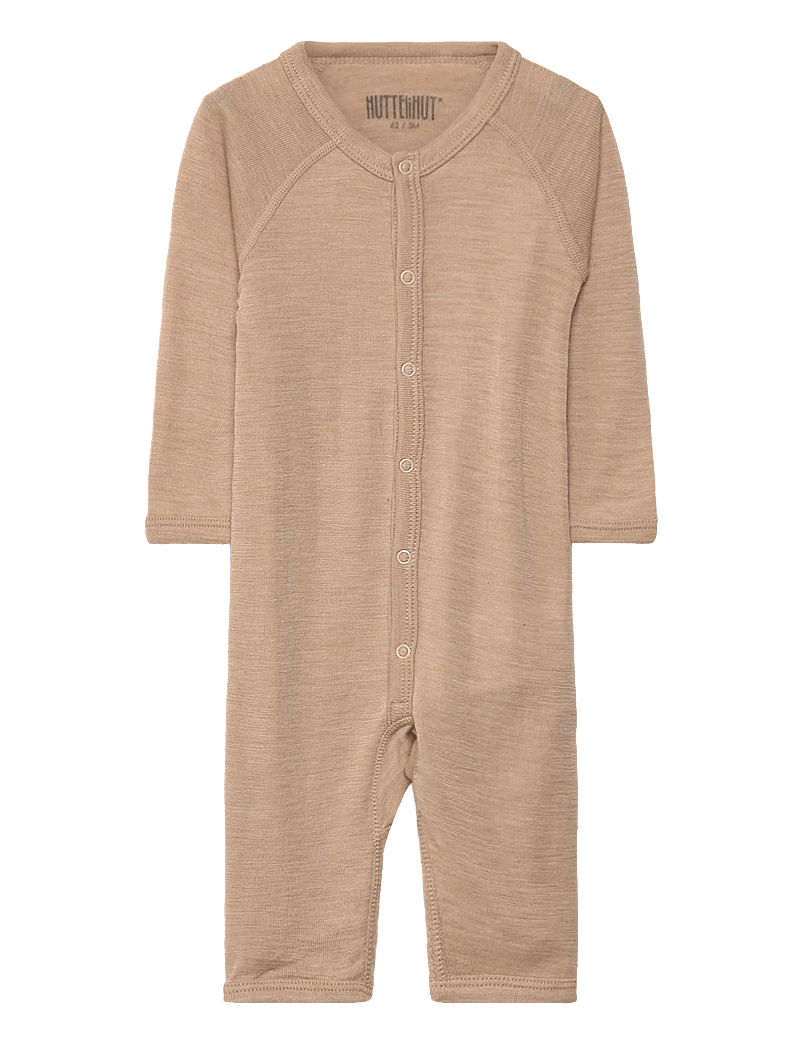 Huttelihut - Suit LS Wool - uldundertøj baby - light taupe - 0
