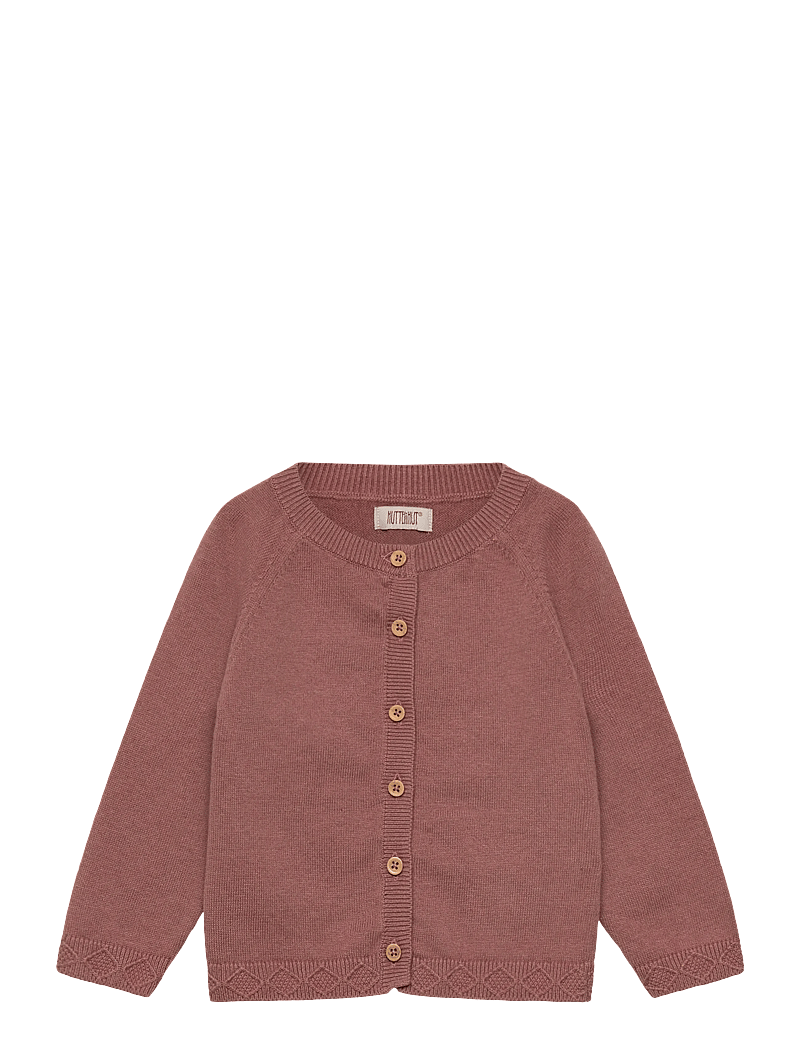 Huttelihut - Cardigan Knit w. Wool - cardigans - burlwood - 0