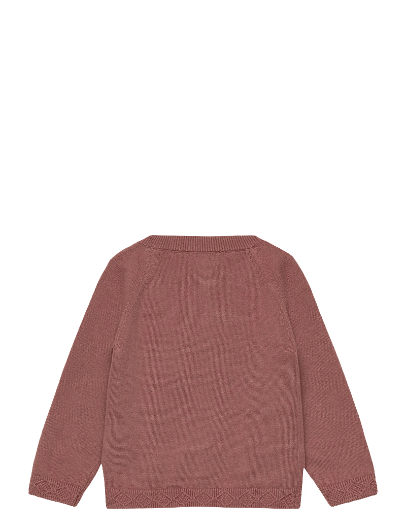 Huttelihut - Cardigan Knit w. Wool - cardigans - burlwood - 1
