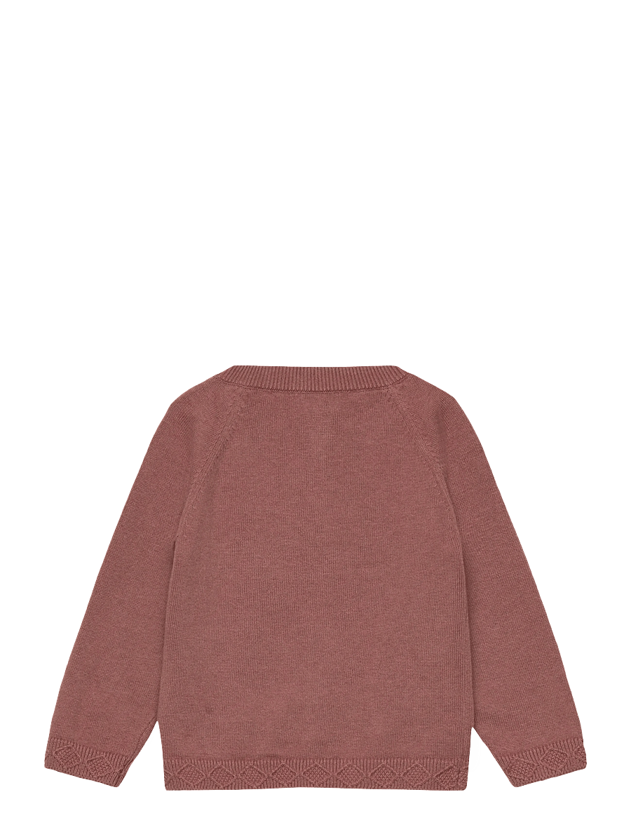 Huttelihut - Cardigan Knit w. Wool - kardiganid - burlwood - 1