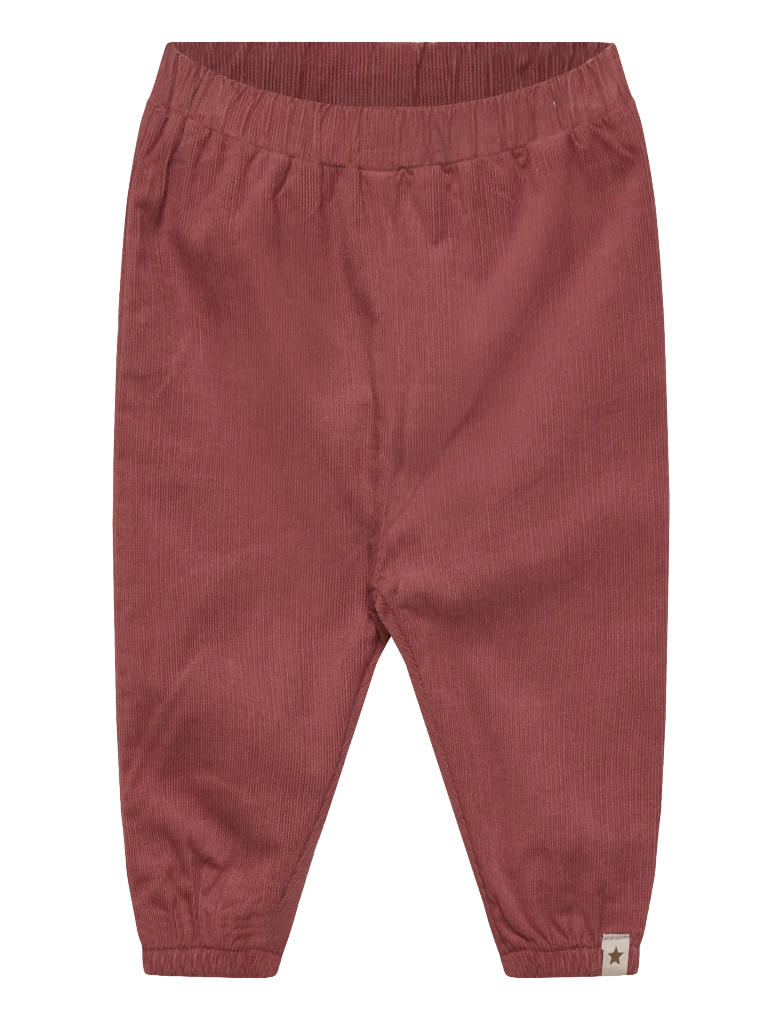 Huttelihut Pants Corduroy w. Lin - Tøj - BURLWOOD / burgundy