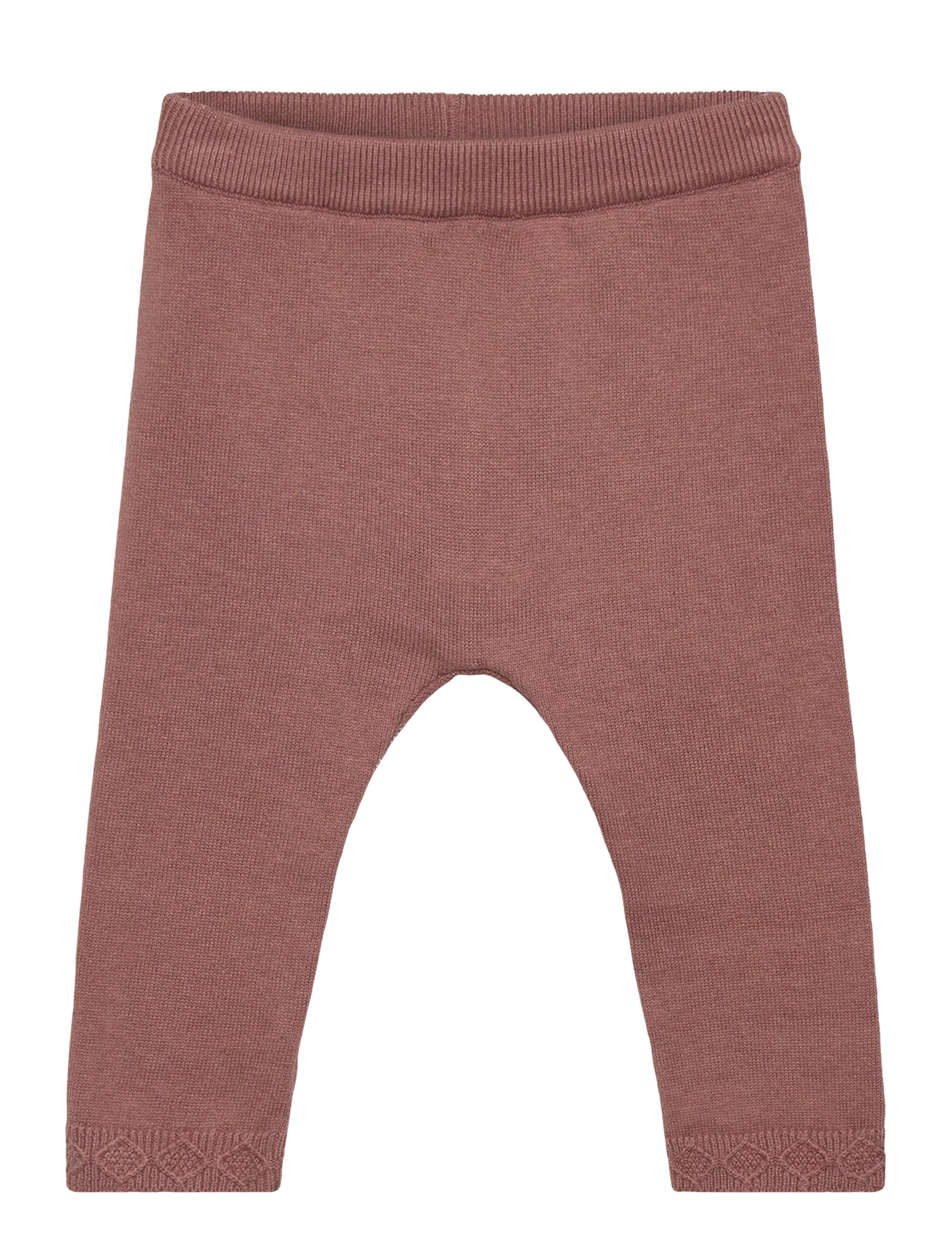 Huttelihut Pants Knit w. Wool - Basics - BURLWOOD / pink/rose