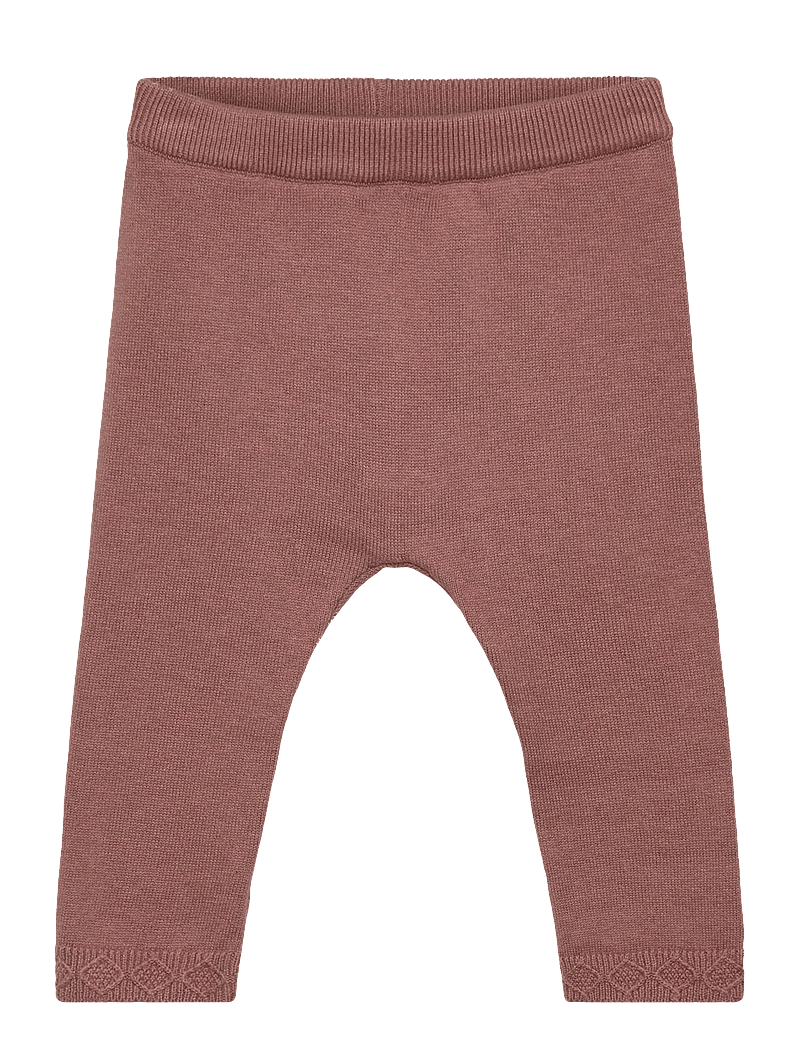 Huttelihut - Pants Knit w. Wool - leggings - burlwood - 0