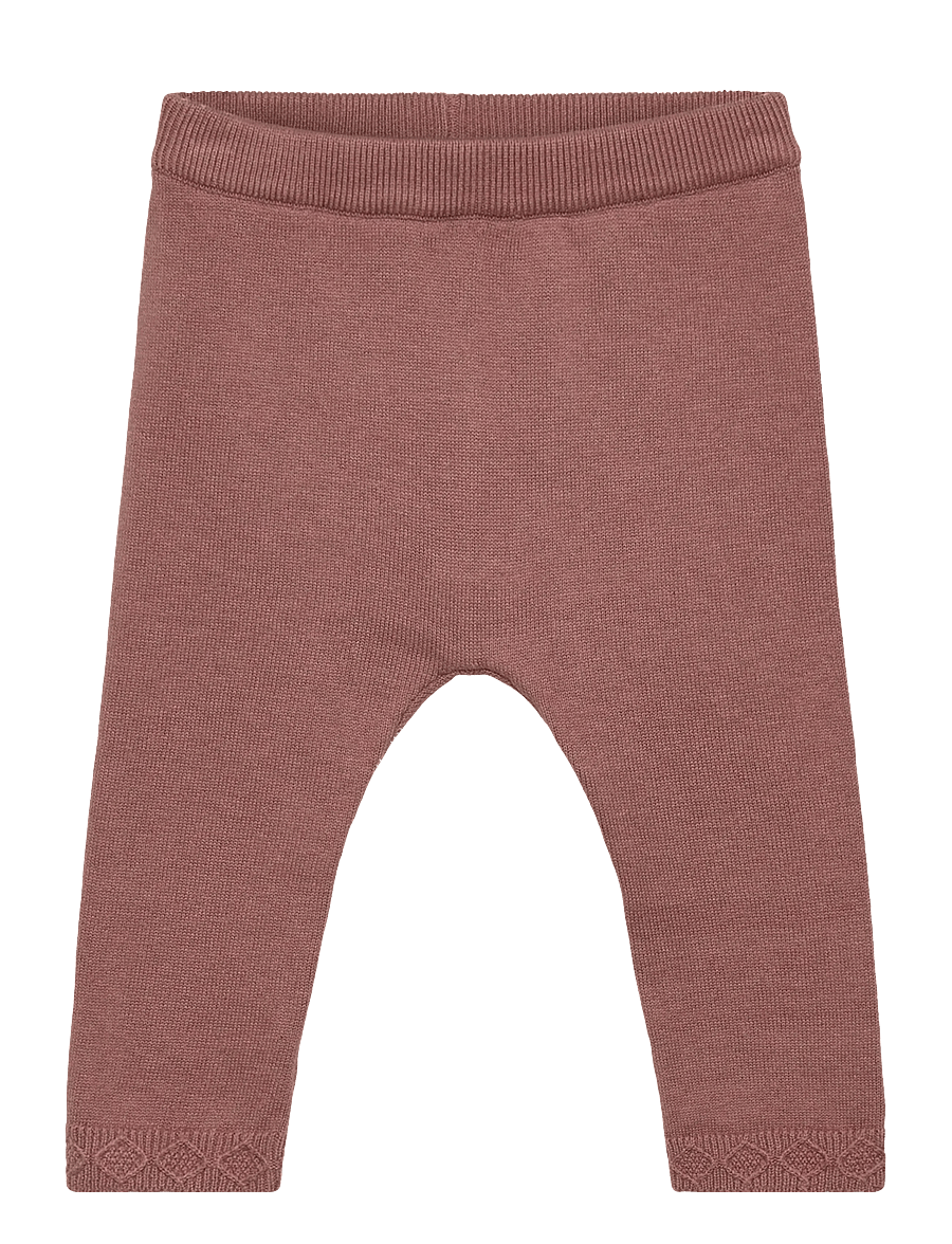Huttelihut - Pants Knit w. Wool - leggings - burlwood - 0