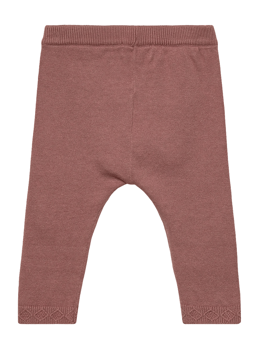Huttelihut - Pants Knit w. Wool - leggings - burlwood - 1