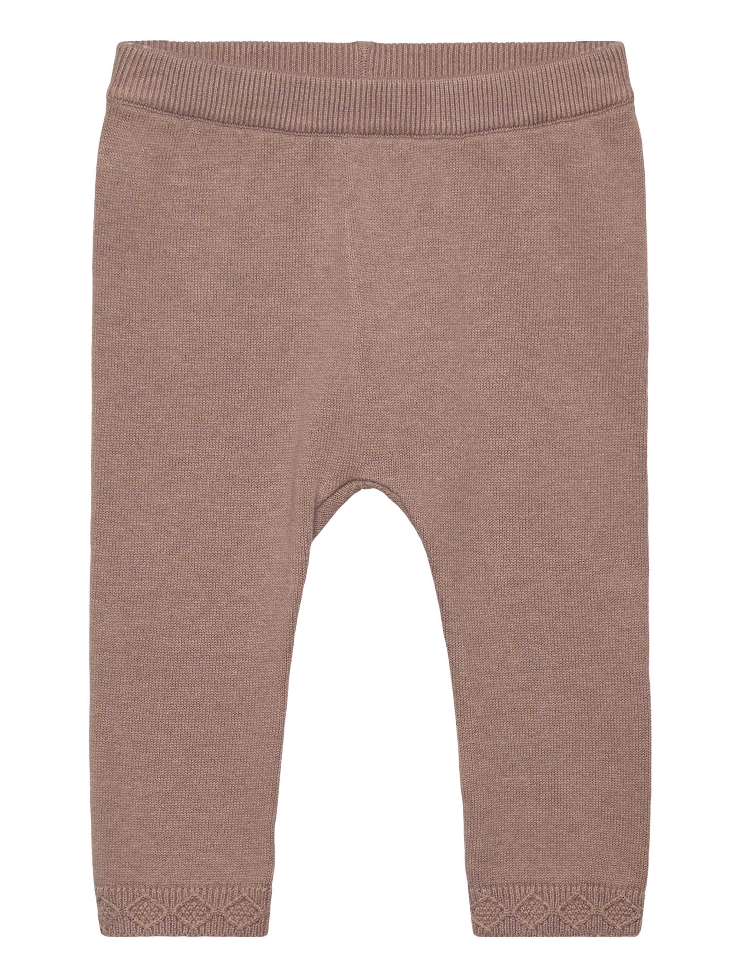 Huttelihut Pants Knit W. Wool, 74, Brown > Underdele, Børn