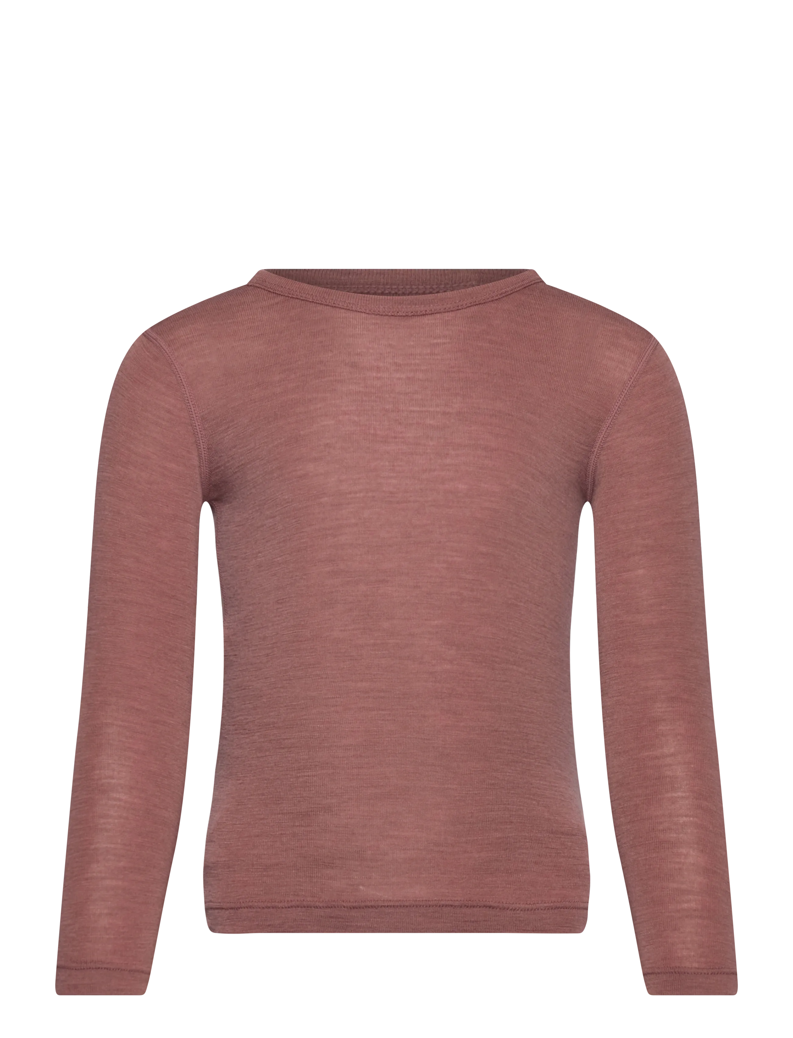 Huttelihut T-Shirt LS Wool - Basislag - BURLWOOD / pink/rose