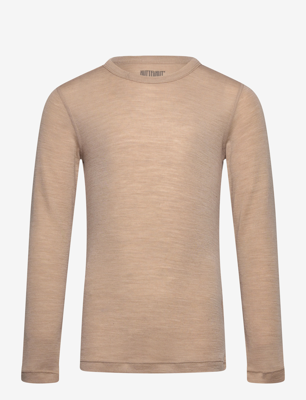 Huttelihut - T-Shirt LS Wool - langærmede t-shirts - light taupe - 0