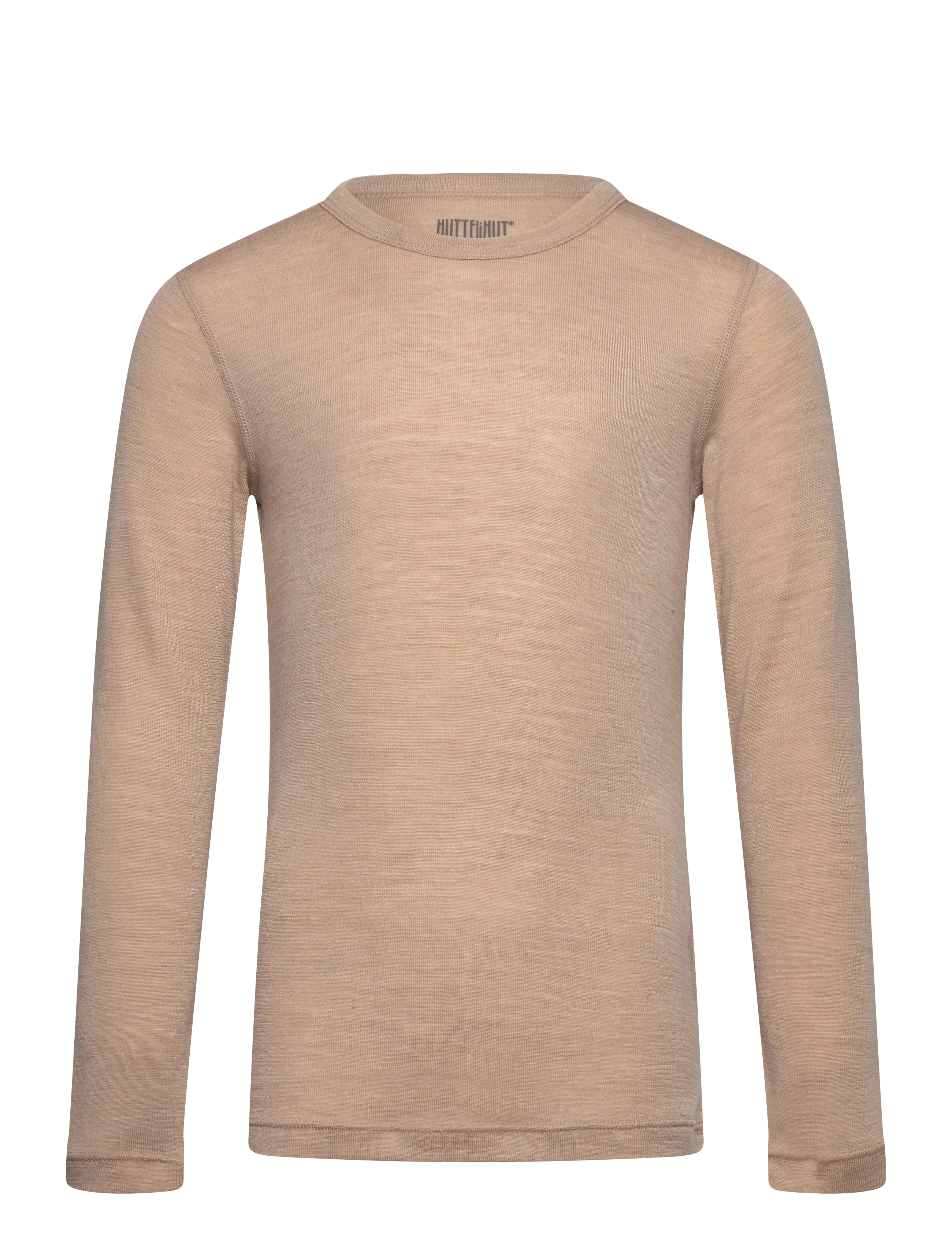 Huttelihut T-Shirt LS Wool - Uldundertøj - LIGHT TAUPE / beige