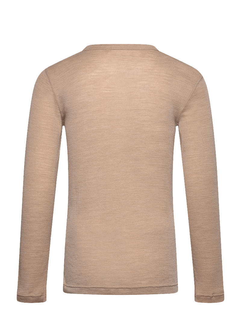 Huttelihut - T-Shirt LS Wool - langærmede t-shirts - light taupe - 1