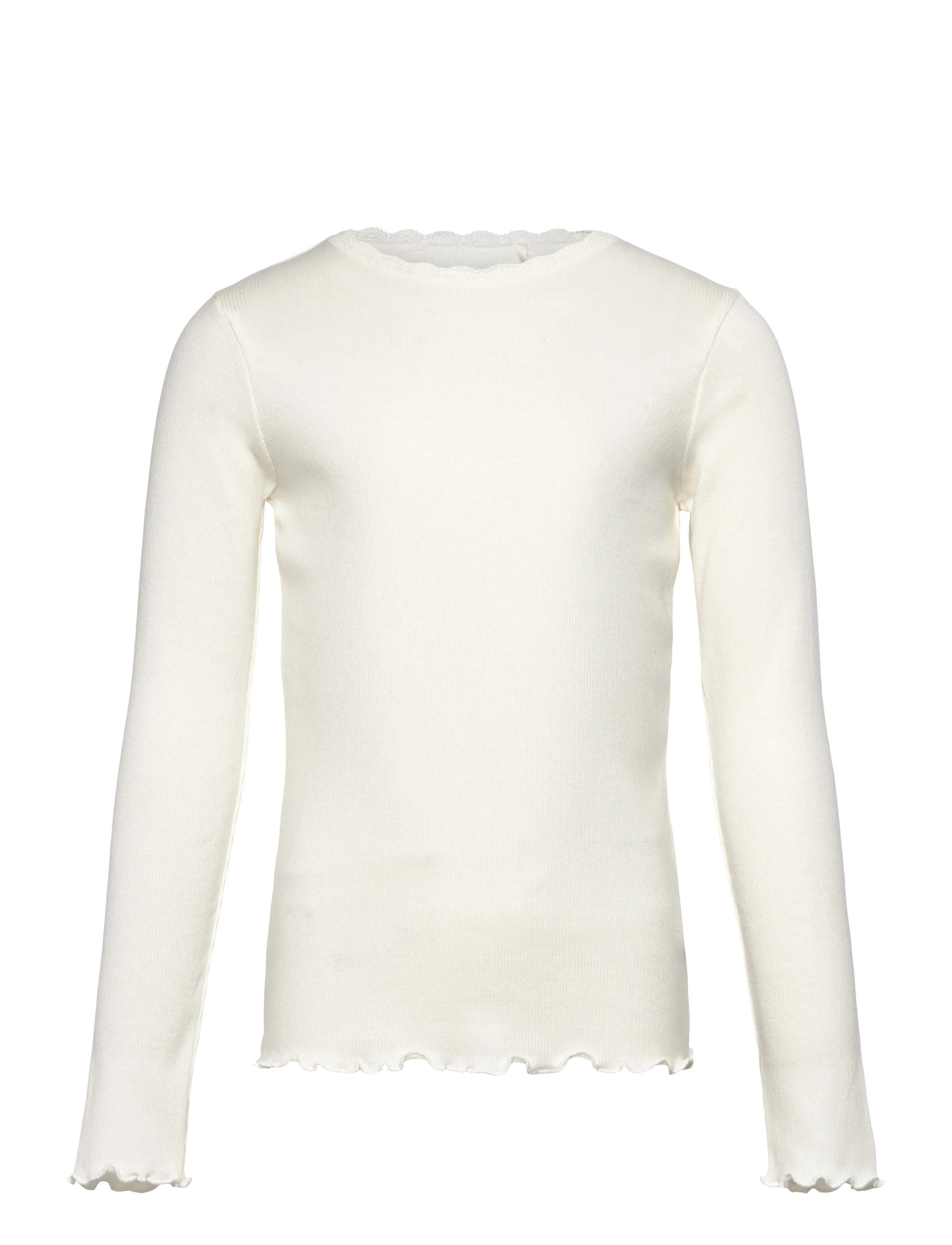 Huttelihut T-Shirt LS Rib - Overdele - TOFU / white