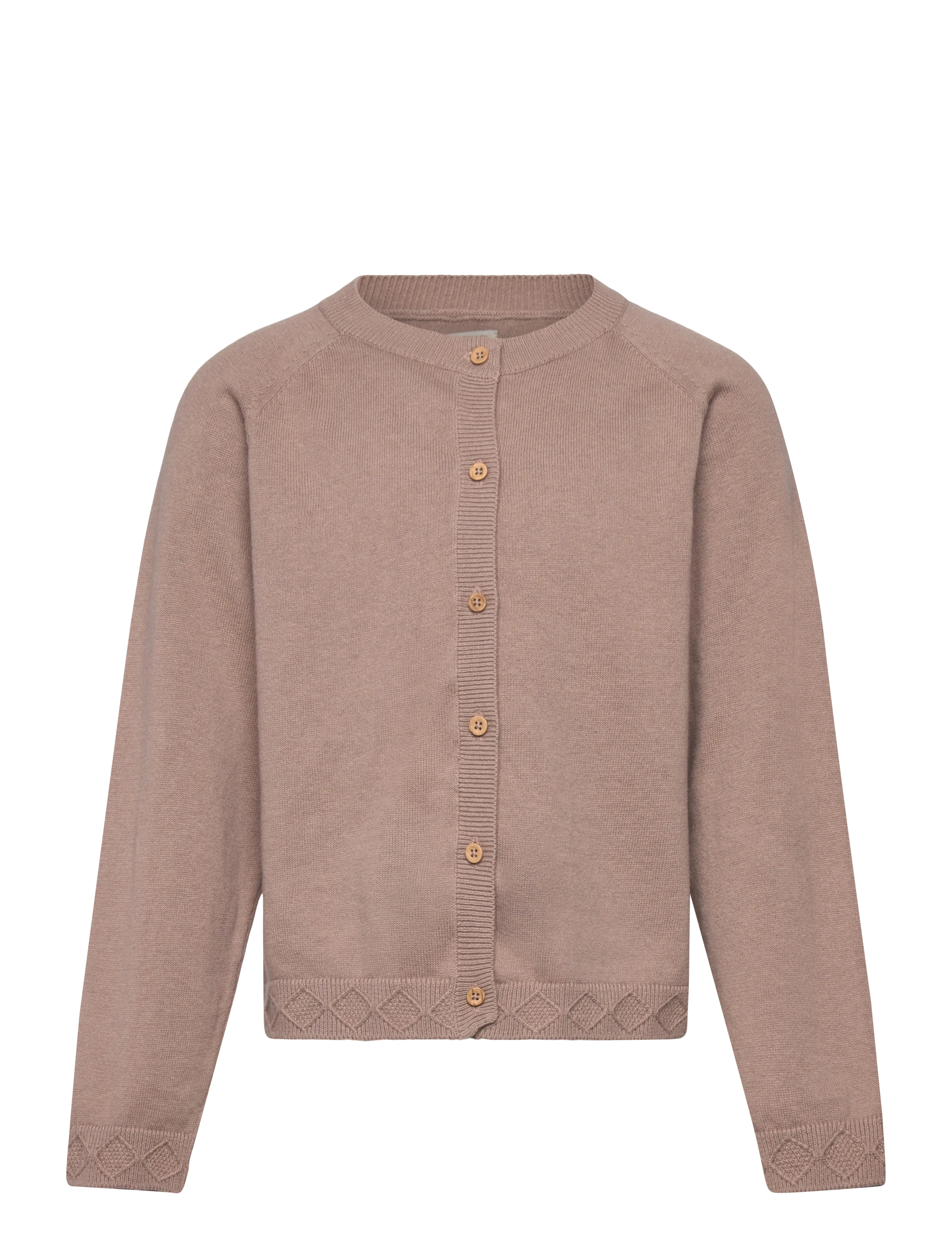 Huttelihut Cardigan Knit W. Wool, 92, Knitwear, Braun - Cardigans, Kinder