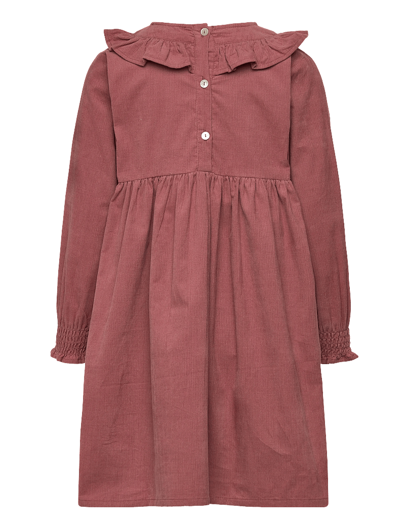 Huttelihut - Dress LS Corduroy - langærmede babykjoler - burlwood - 1