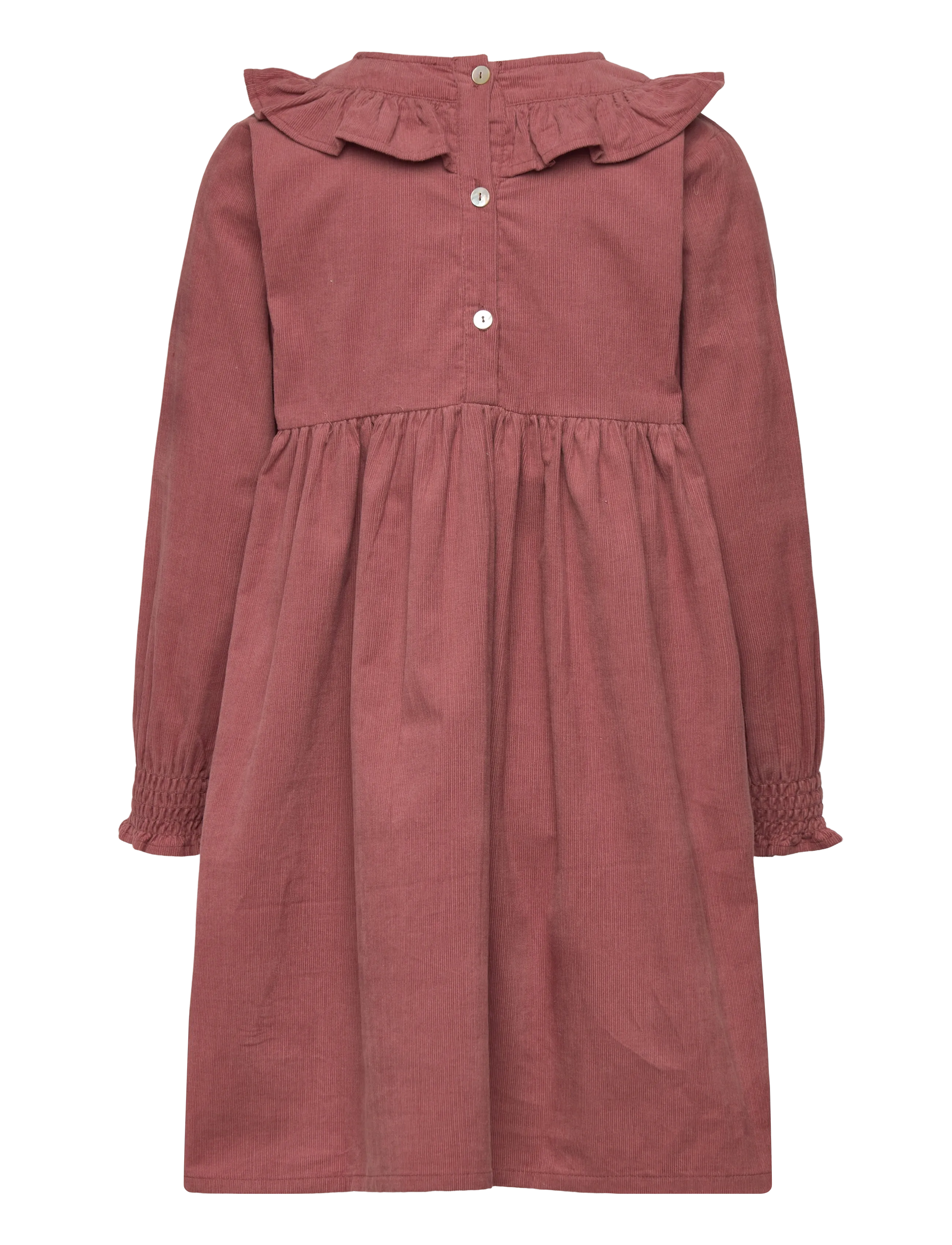 Huttelihut - Dress LS Corduroy - klänningar - burlwood - 1