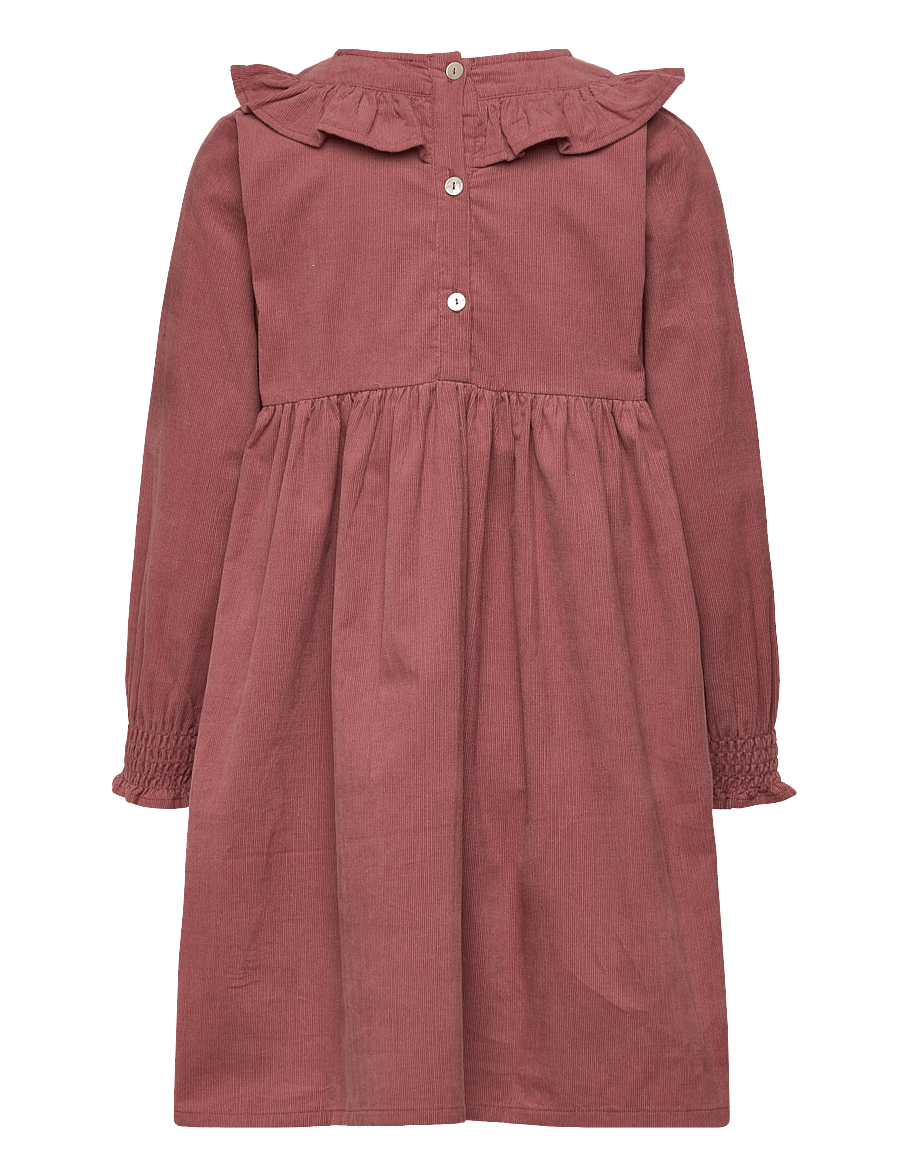 Huttelihut - Dress LS Corduroy - klänningar - burlwood - 1
