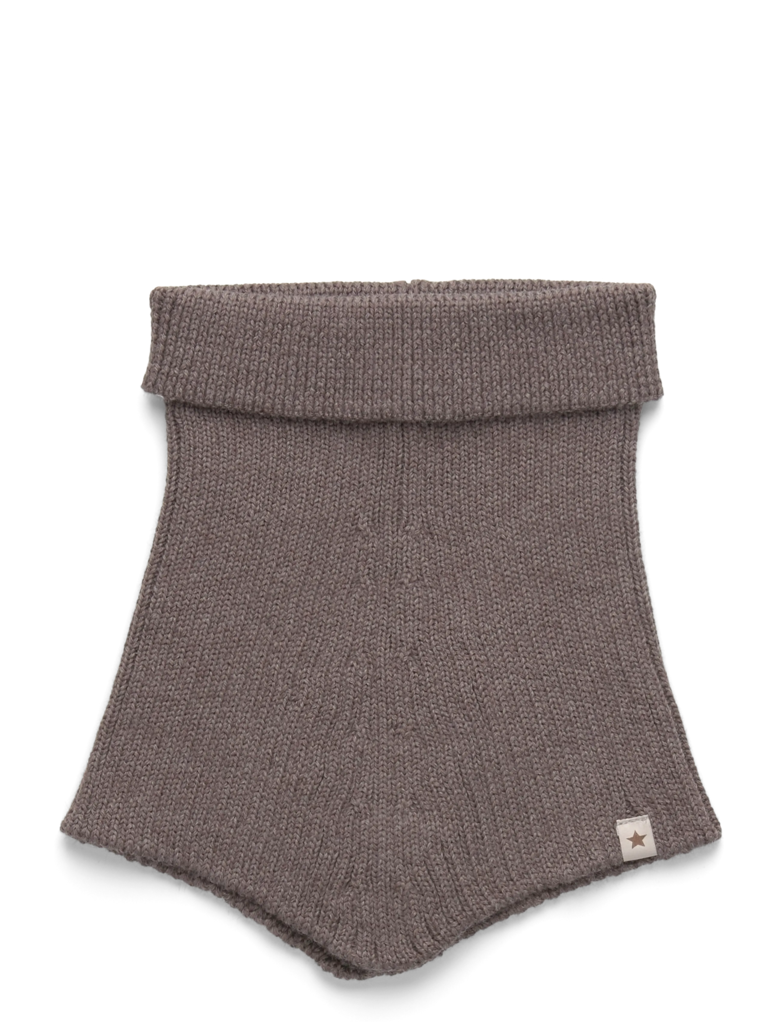 Huttelihut Neck Warmer Wool Knit - Huttelihut - BROWN MELANGE / grey