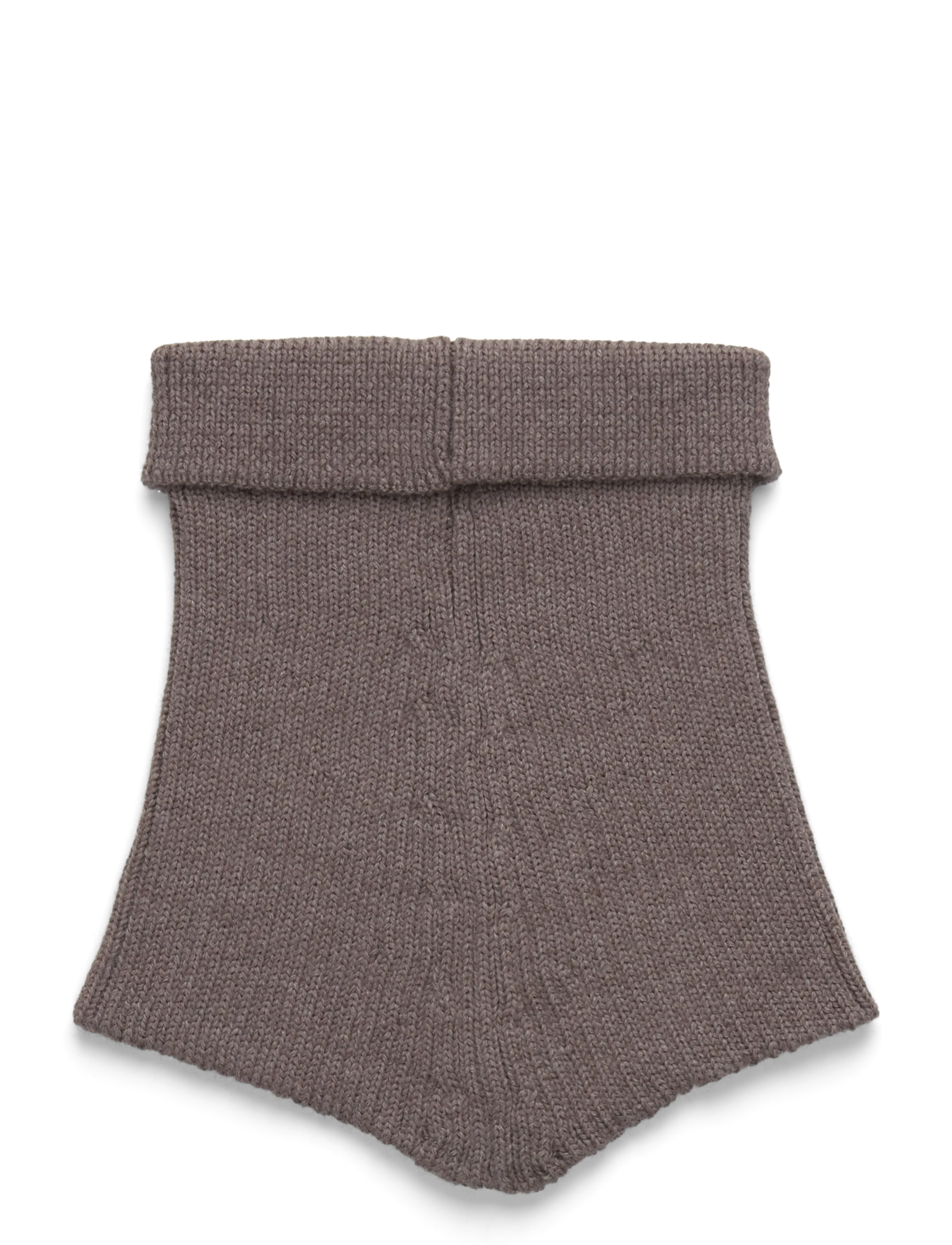 Huttelihut - Neck Warmer Wool Knit - brown melange - 1