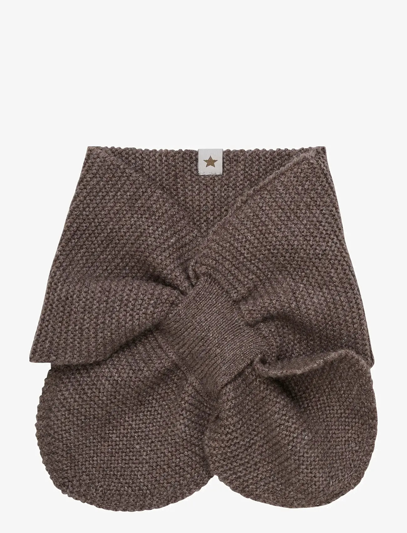 Huttelihut - Neck Warmer Wool Knit - neckwarmer - brown melange - 0