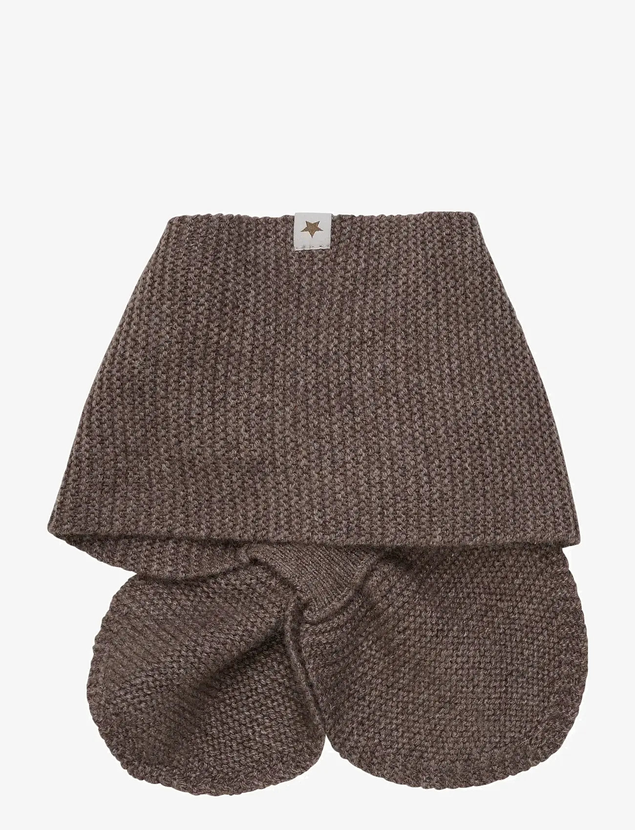 Huttelihut - Neck Warmer Wool Knit - neckwarmer - brown melange - 1