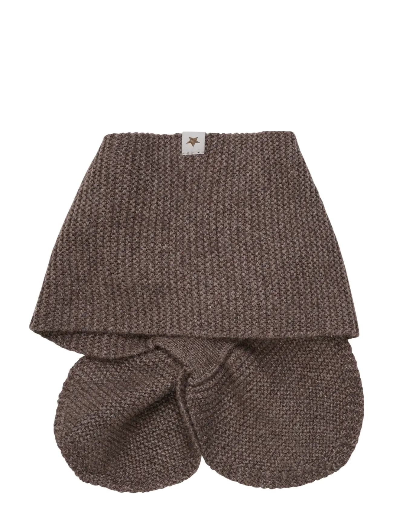 Huttelihut - Neck Warmer Wool Knit - brown melange - 1