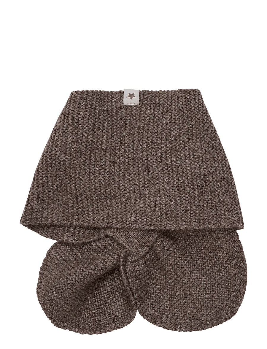 Huttelihut - Neck Warmer Wool Knit - brown melange - 1