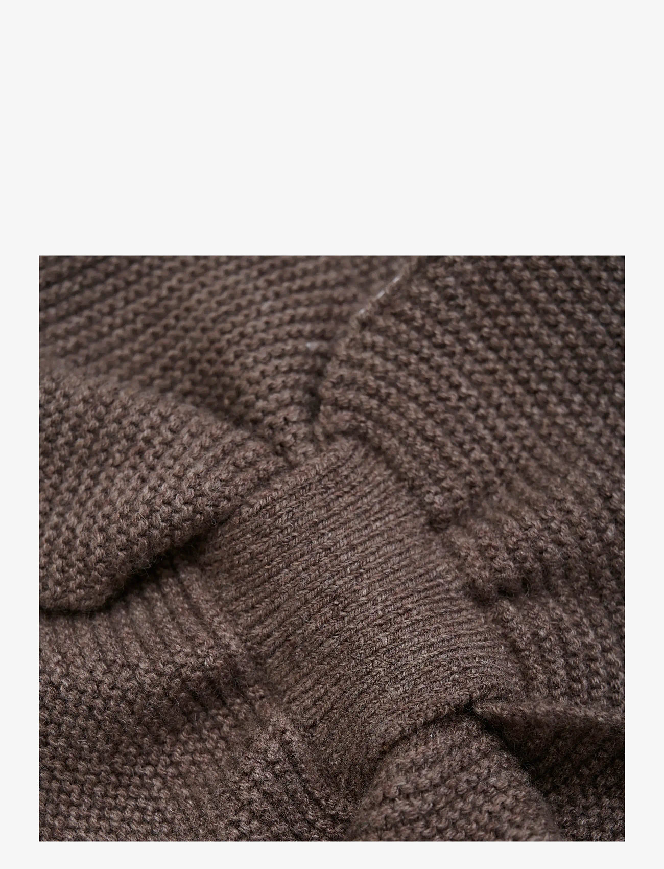 Huttelihut - Neck Warmer Wool Knit - neckwarmer - brown melange - 2