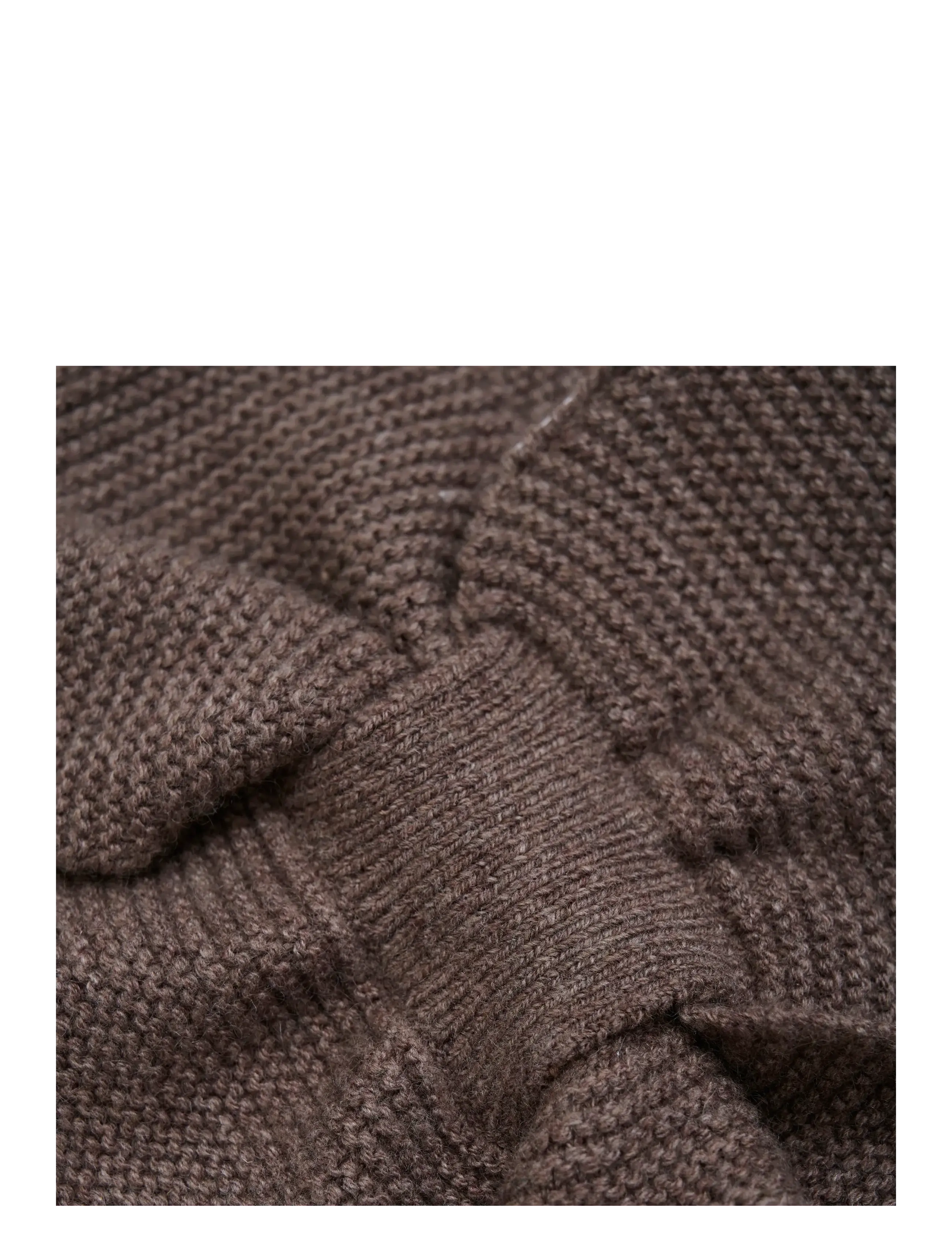 Huttelihut - Neck Warmer Wool Knit - brown melange - 2