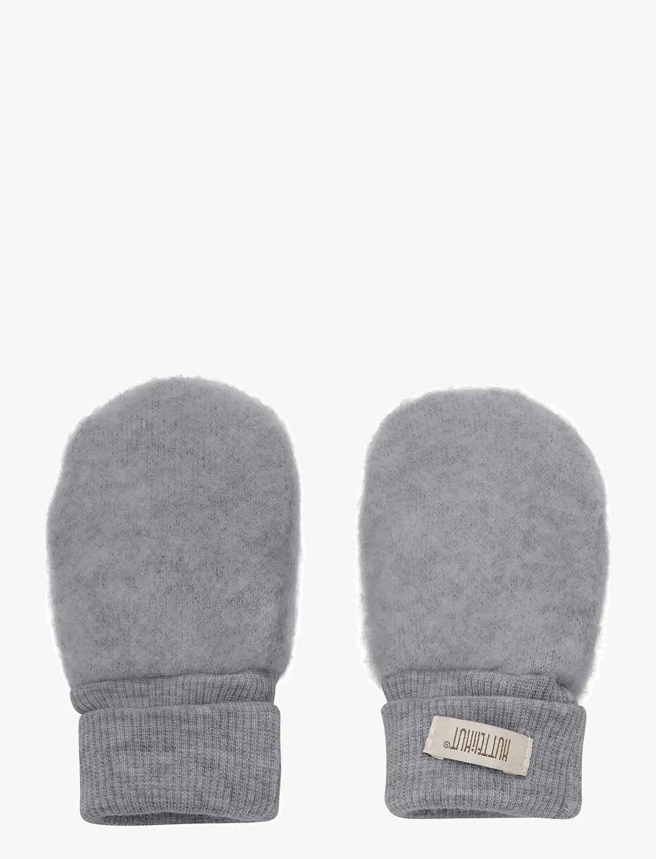Huttelihut - Mittens Wool Fleece 2-layer - medium grey melange - 0