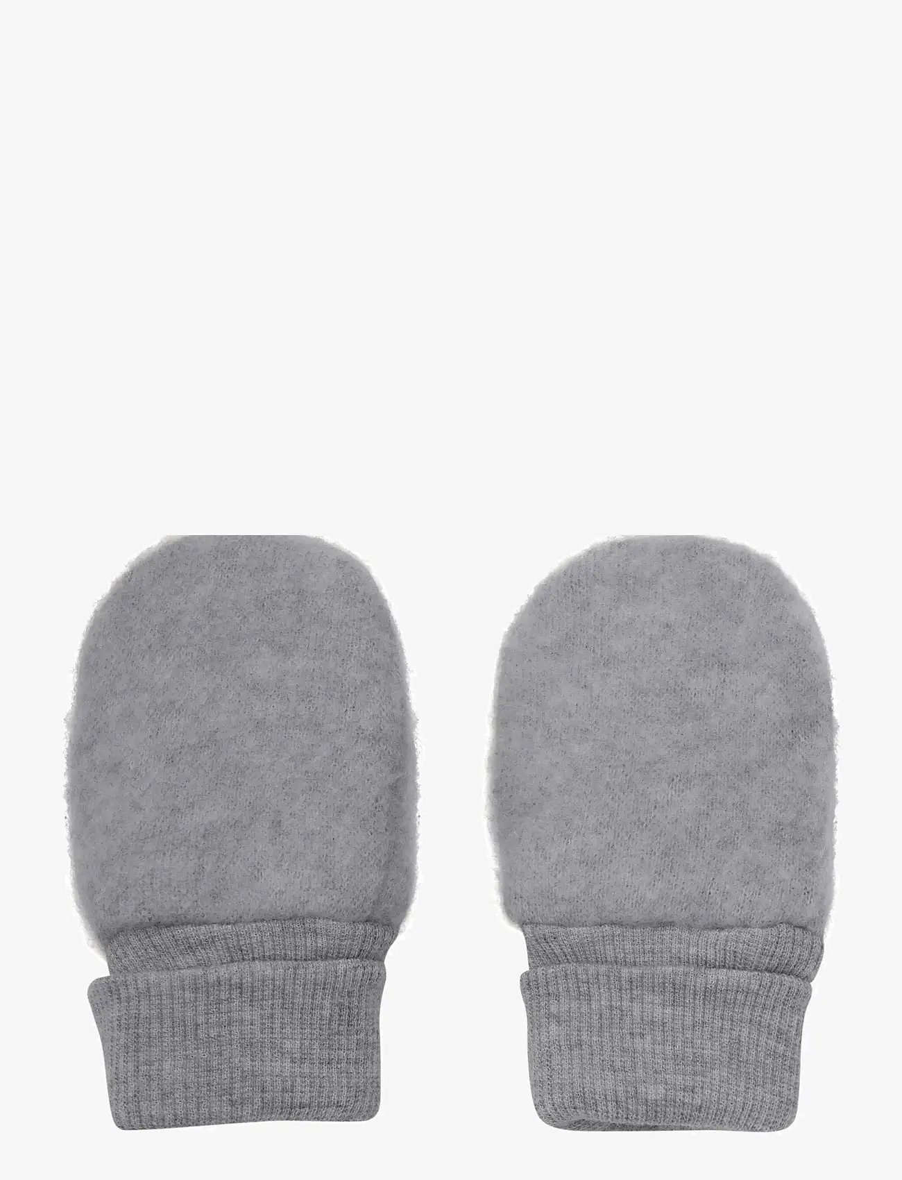 Huttelihut - Mittens Wool Fleece 2-layer - medium grey melange - 1