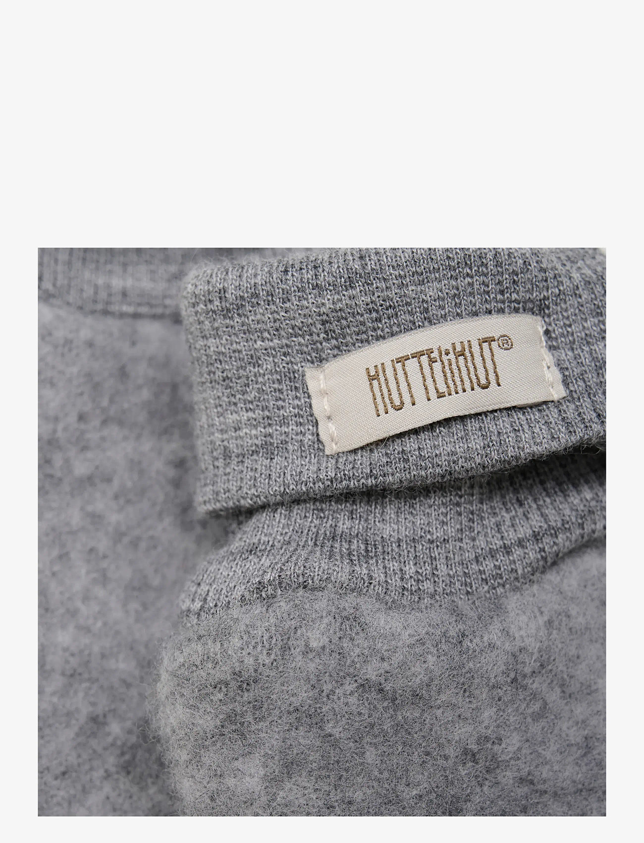Huttelihut - Mittens Wool Fleece 2-layer - medium grey melange - 2