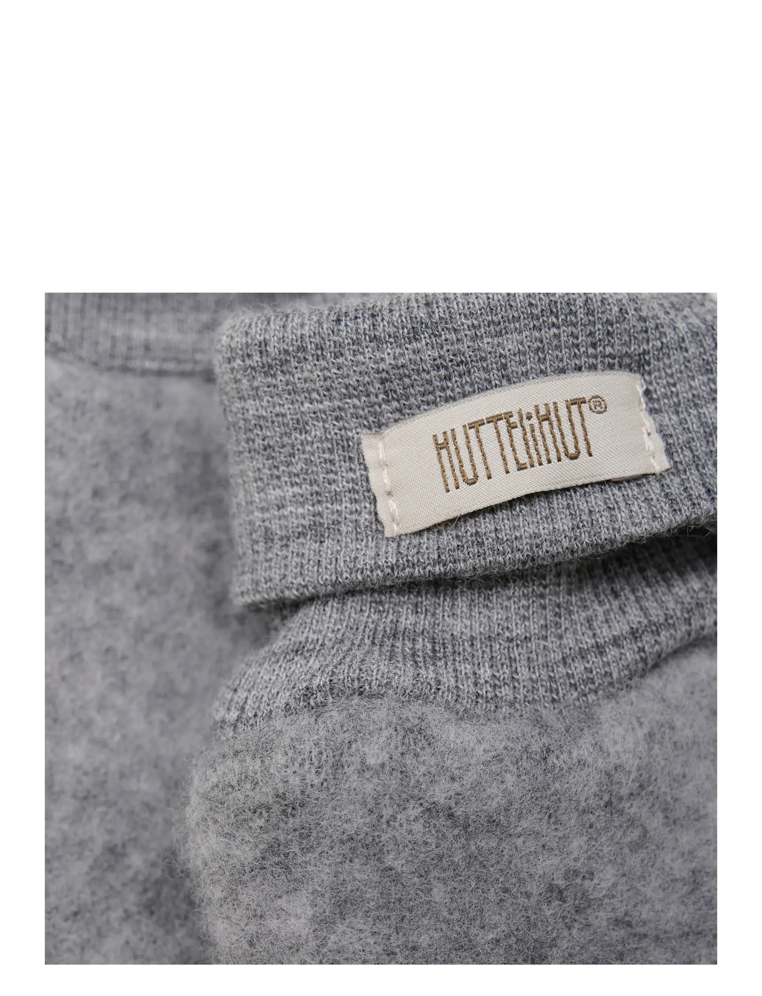 Huttelihut - Mittens Wool Fleece 2-layer - medium grey melange - 2