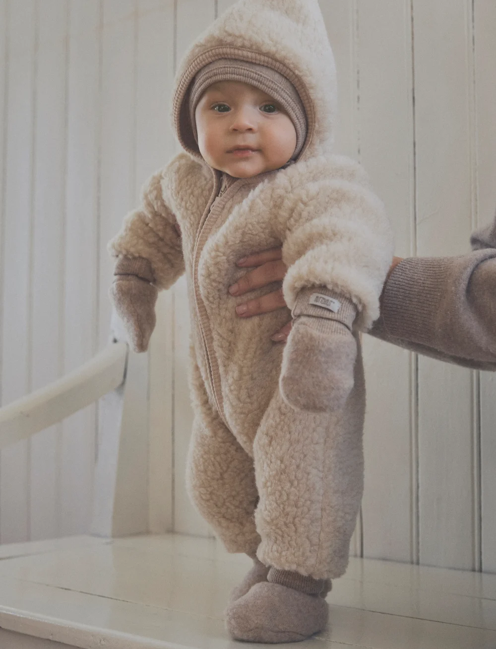 Huttelihut - Mittens Wool Fleece 2-layer - hats & gloves - savannah melange - 0