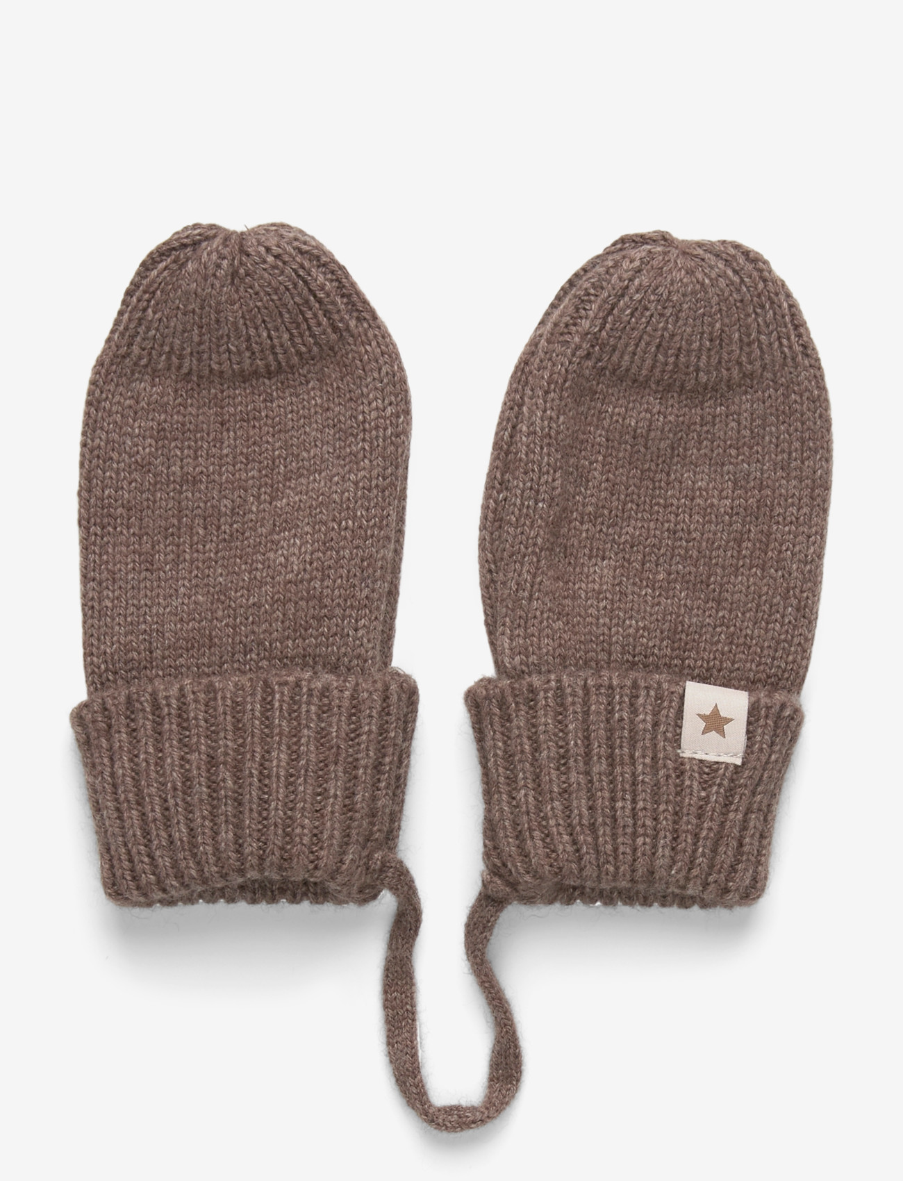Huttelihut - Mittens Wool Knit - handschuhe - brown melange - 0