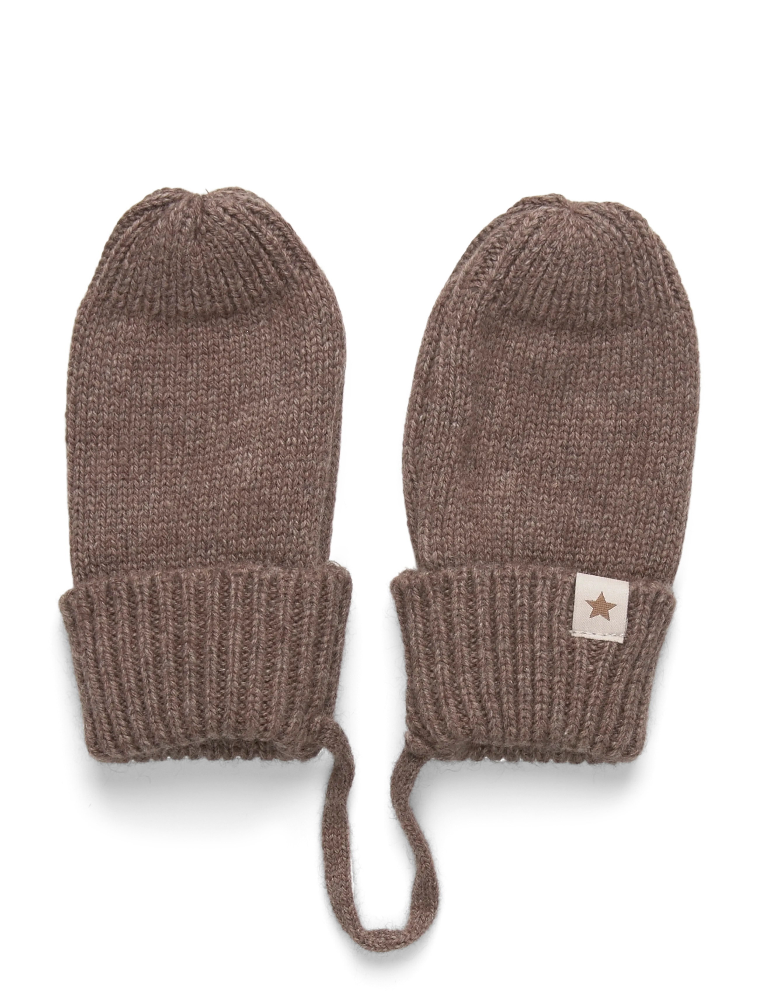 Huttelihut Mittens Wool Knit - Accessories - BROWN MELANGE / brown
