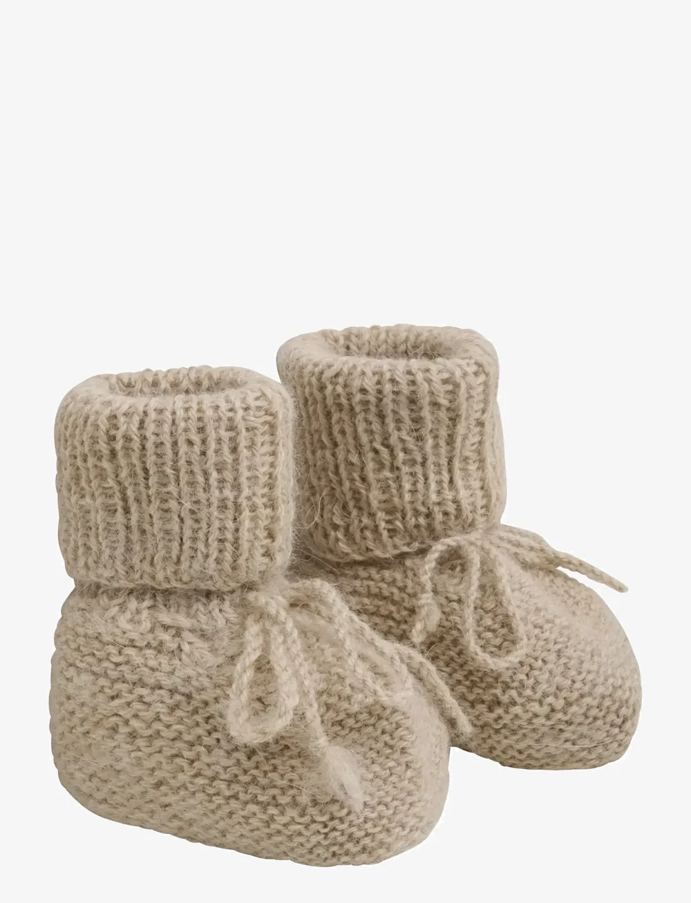 Huttelihut - Footies Alpaca Wool Knit - baby tossor - camel melange - 0