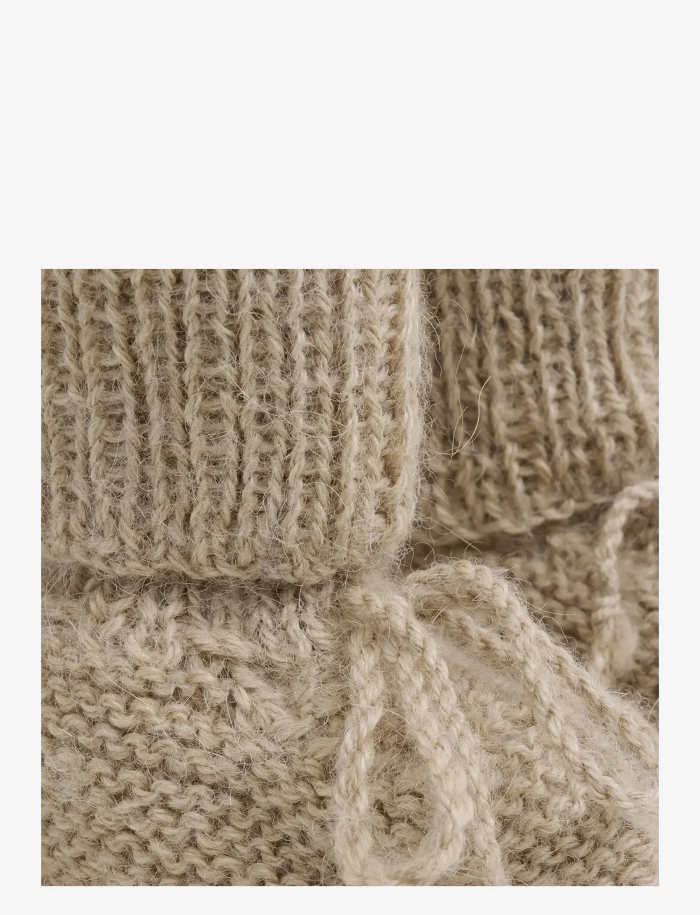 Huttelihut - Footies Alpaca Wool Knit - baby tossor - camel melange - 1