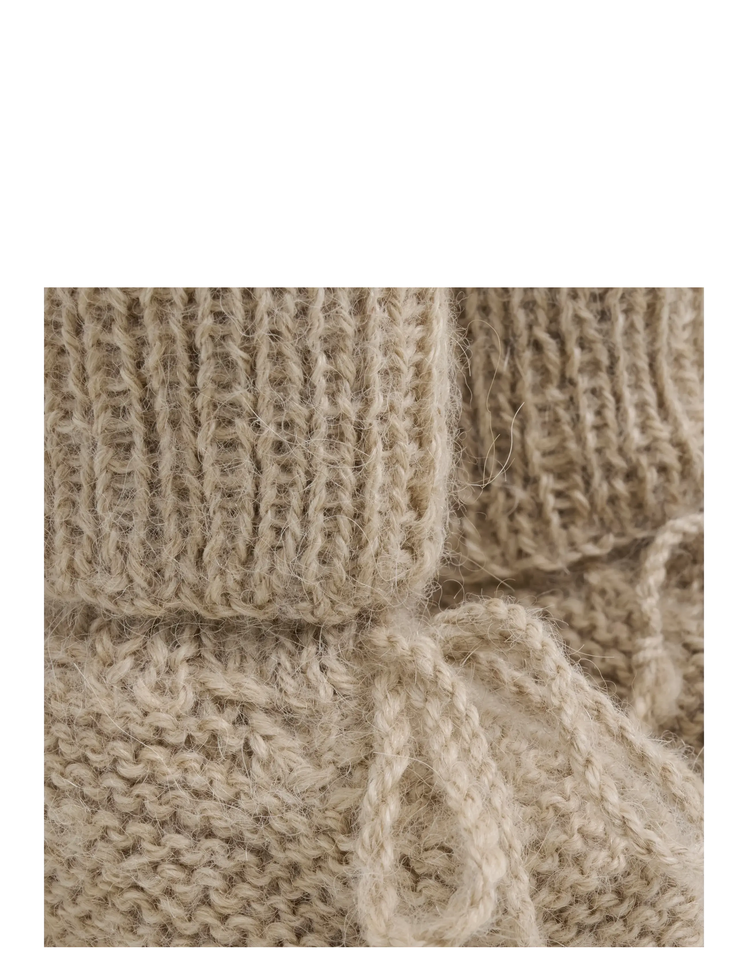 Huttelihut - Footies Alpaca Wool Knit - camel melange - 1