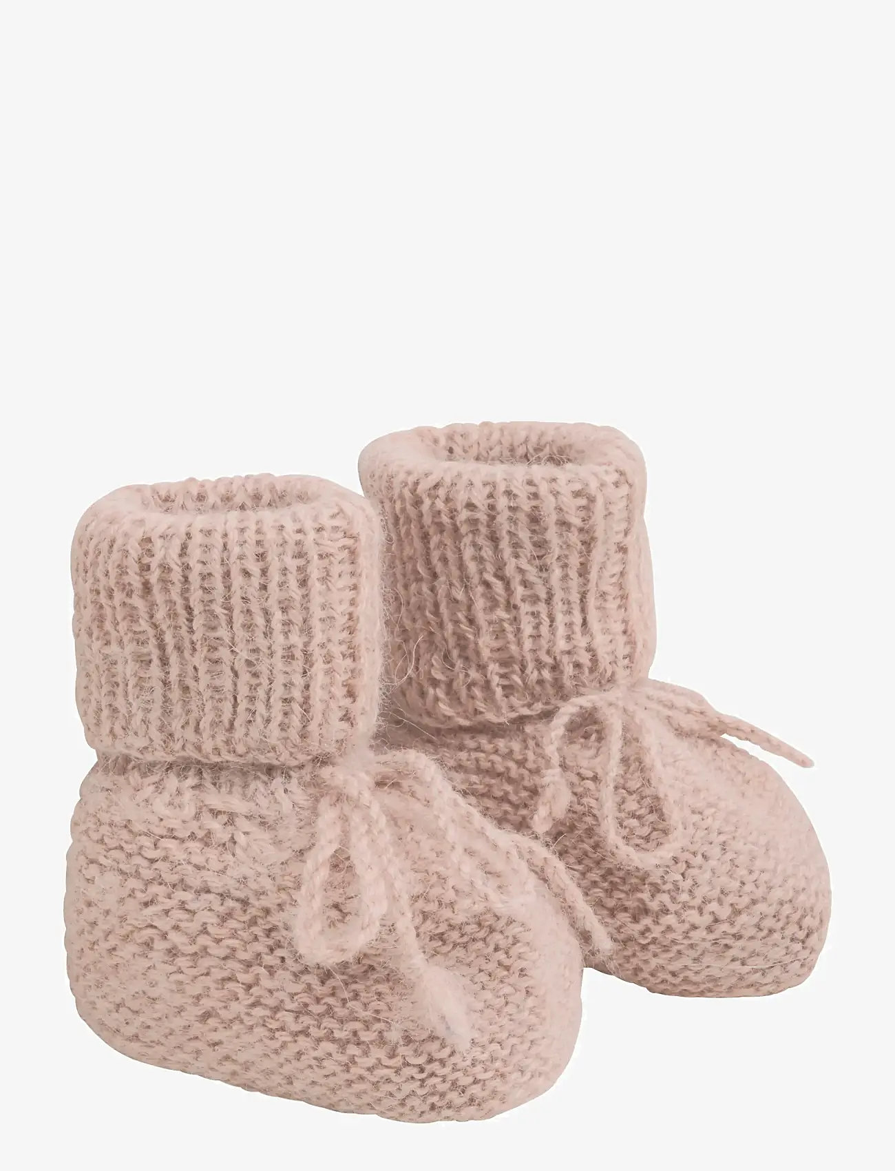 Huttelihut - Footies Alpaca Wool Knit - babystrikstøvler - mahogany rose - 0