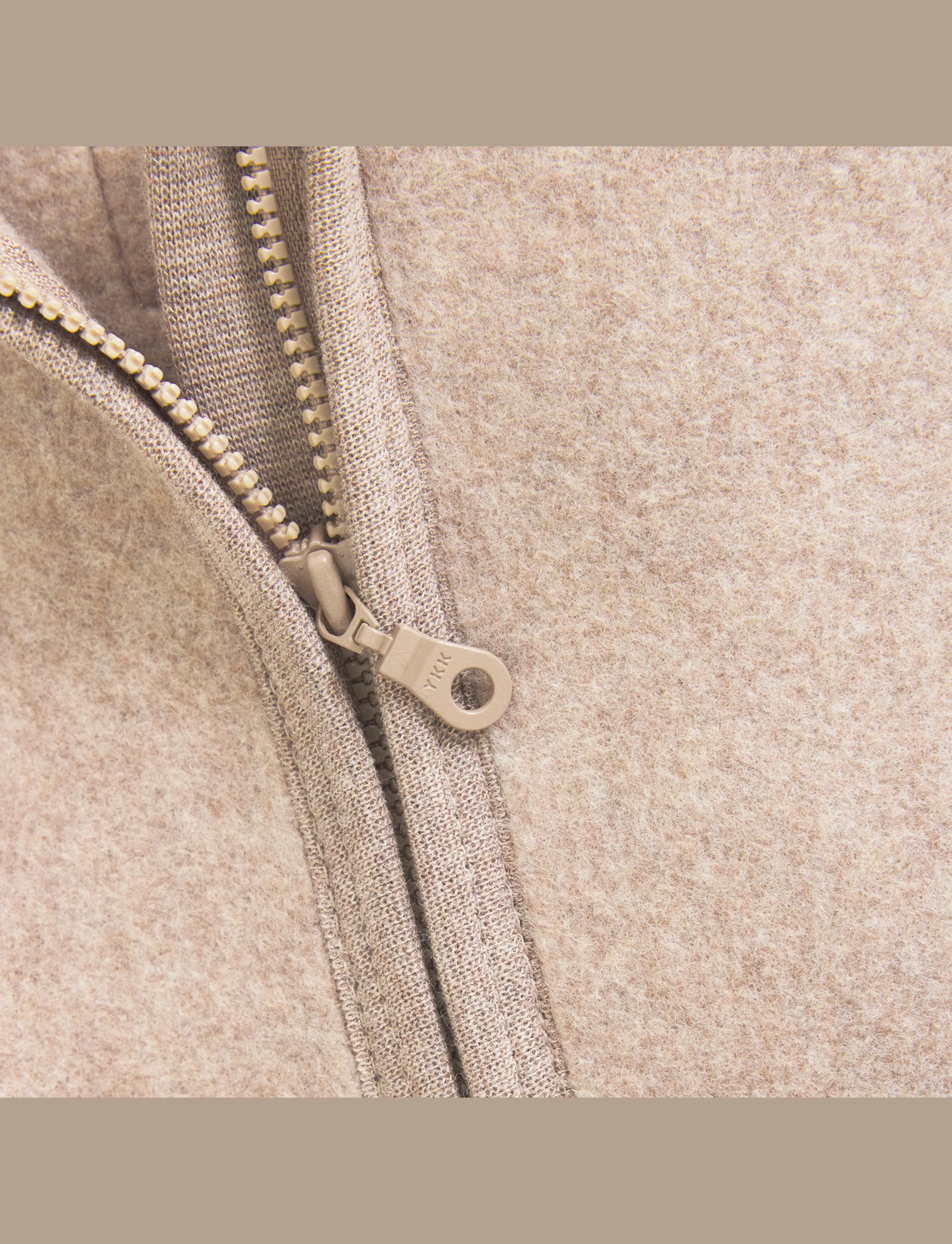 Huttelihut - Jacket Cotton Fleece - fleece jackets - camel melange - 2