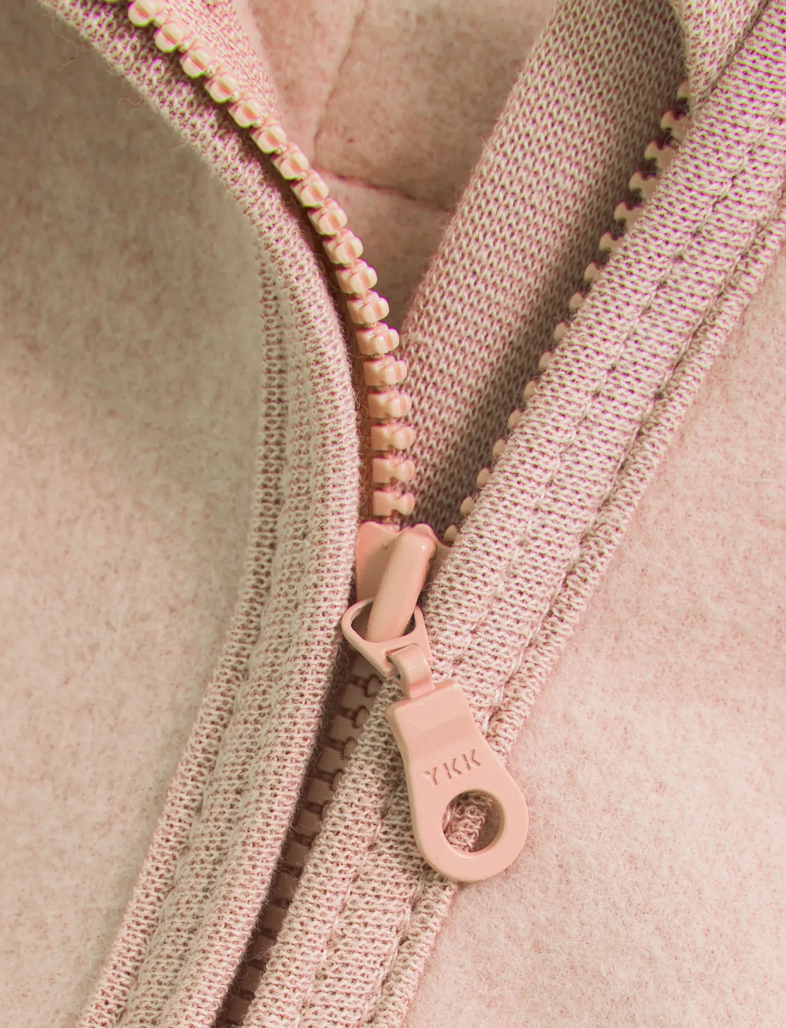 Huttelihut - Jacket Cotton Fleece - fleece jackets - peach blush - 2