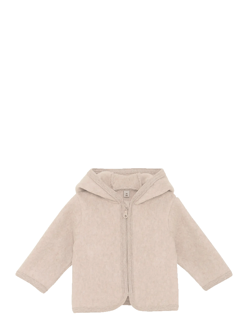 Huttelihut - Jacket Ears Cotton Fleece - fliisjakid - camel melange - 0