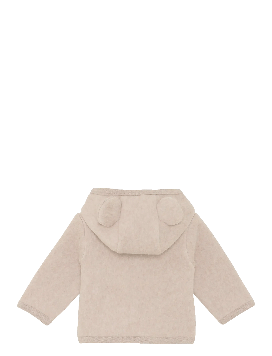 Huttelihut - Jacket Ears Cotton Fleece - flíspeysur - camel melange - 1