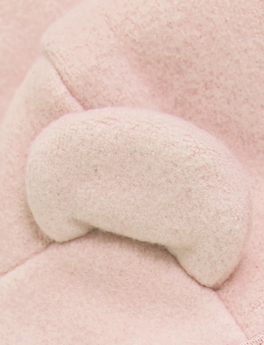 Huttelihut - Jacket Ears Cotton Fleece - flíspeysur - peach blush - 2
