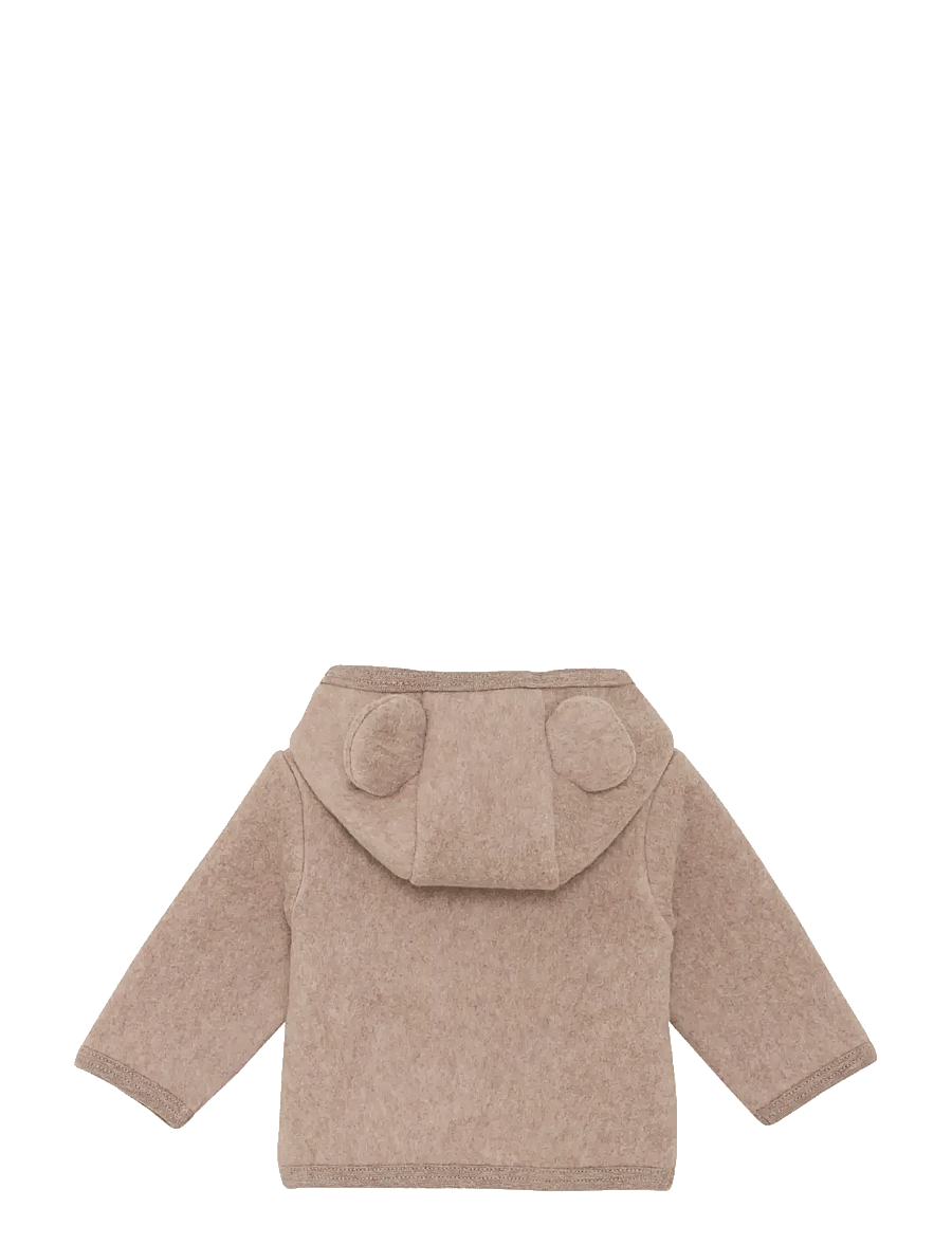 Huttelihut - Jacket Ears Cotton Fleece - fliisjakid - savannah melange - 1