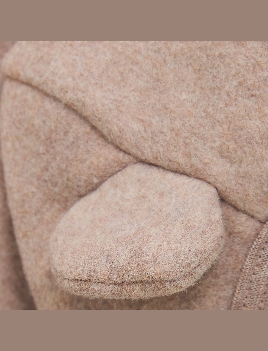 Huttelihut - Jacket Ears Cotton Fleece - fliisjakid - savannah melange - 2