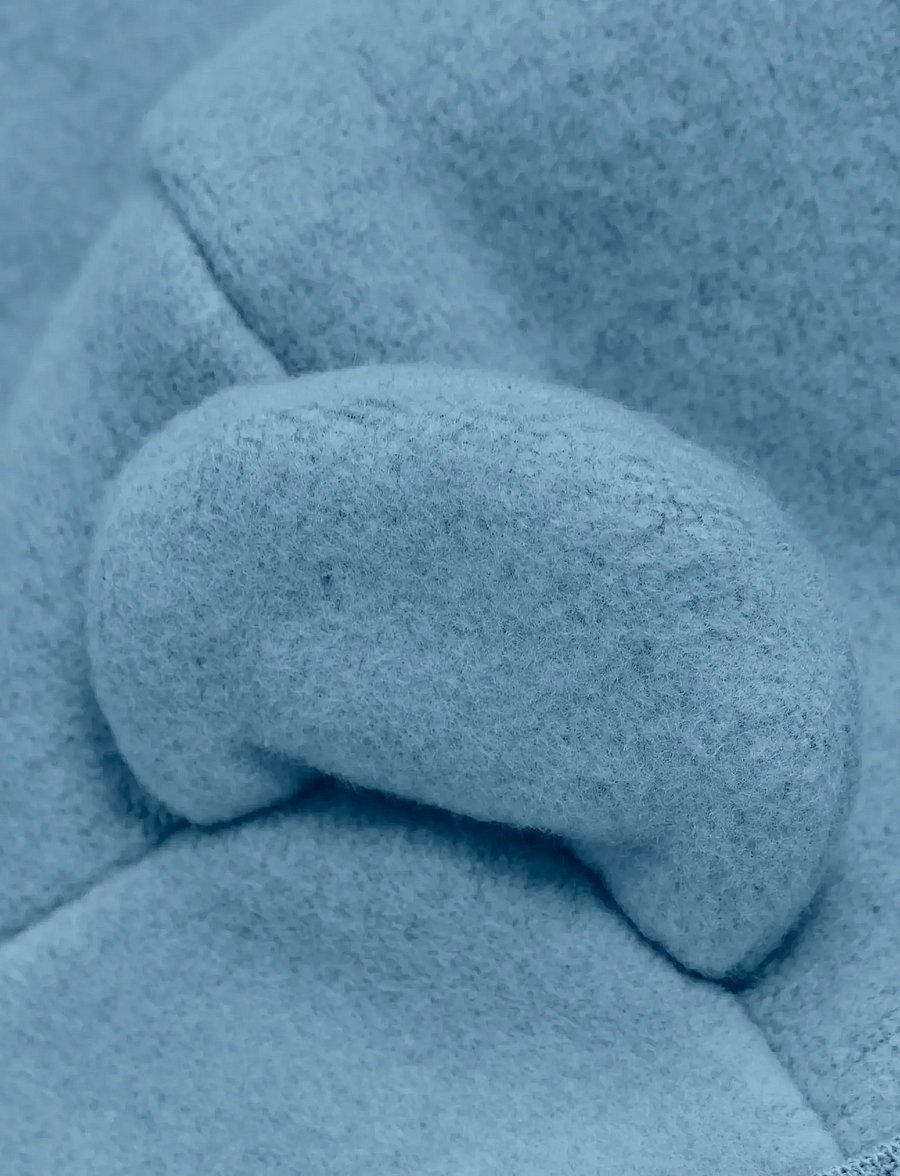 Huttelihut - Jacket Ears Cotton Fleece - fleece jackets - windward blue - 2