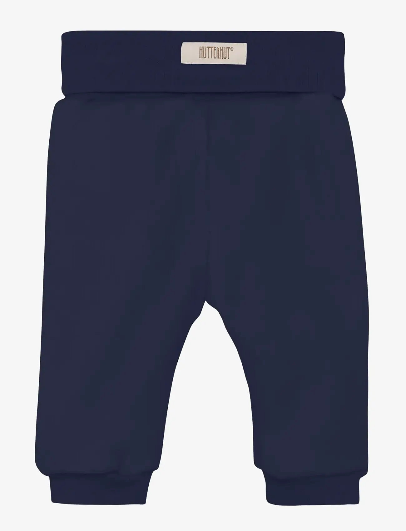 Huttelihut - Pants Cotton Fleece - dressipüksid - navy blazer - 1