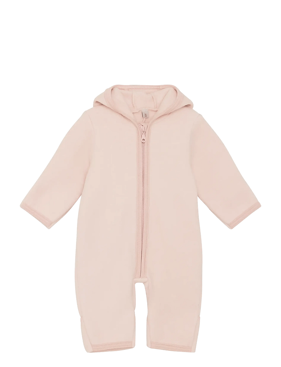 Huttelihut - Pram Suit Cotton Fleece - fleece coveralls - camel melange - 0