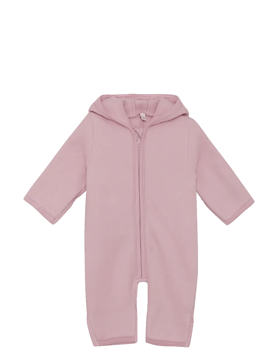 Huttelihut - Pram Suit Cotton Fleece - fleece coveralls - deauville mauve - 0